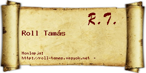Roll Tamás névjegykártya